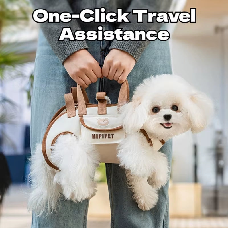 Dog Bag Out Portable Breathable Multi-Functional Traction Backpack Easy to Clean Backpack Breathable Adjustable Cat Bag Petstrap