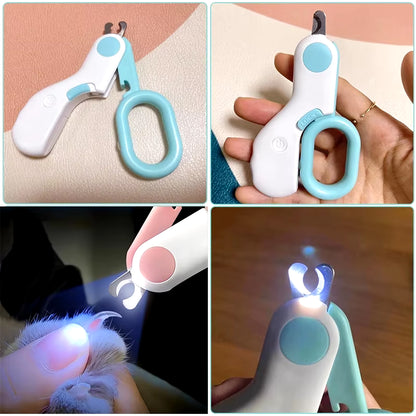 Professional Pet Nail Clipper LED Light Pet Nail Clipper Claw Grooming Scissors for Cats Small Dogs Scissors Cat Accessories