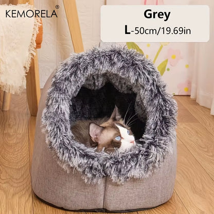 Cat Bed Comfortable Pet Sleeping Bed, Portable Cat Bed Warm and Thickened Pet Bed with Handle Portable Cat Bed