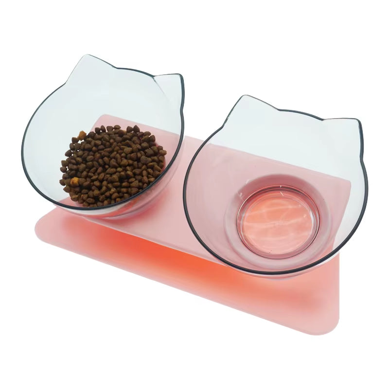 Non-Slip Double Cat Bowl Dog Bowl with Stand Pet Feeding Cat Water Bowl for Cats Food Pet Bowls for Dogs Feeder Product Supplies