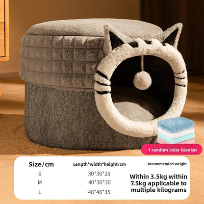 Cat Litter, Warm in Winter, Closed Cat, Universal Security in All Seasons, Escape Litter, Kitten Pet Litter, Winter Cat Bed