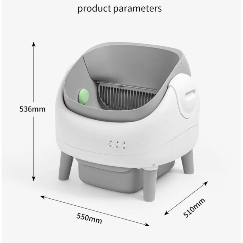 New Open Smart Cat Litter Box, Electric Cat Toilet, Oversized Automatic Shit Shoveling Machine, Automatic Cat Litter Box