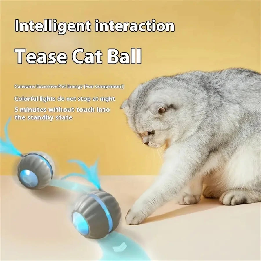 Smart Dog Toys Ball Electronic Interactive Cat Toy Pet Jump and Rolling Ball USB Automatic Moving Bouncing for Large Medium Dogs