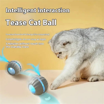 Smart Dog Toys Ball Electronic Interactive Cat Toy Pet Jump and Rolling Ball USB Automatic Moving Bouncing for Large Medium Dogs