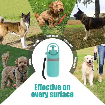 Portable Dog Pooper Scooper Outdoor Pet Waste Pick-Up Cleaner Built-In Garbage Bag Handheld Pet Poop Grabber No Touch Design