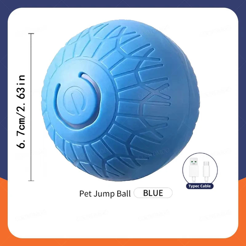 Smart Dog Toys Ball Electronic Interactive Cat Toy Pet Jump and Rolling Ball USB Automatic Moving Bouncing for Large Medium Dogs