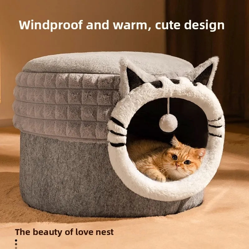 Cat Litter, Warm in Winter, Closed Cat, Universal Security in All Seasons, Escape Litter, Kitten Pet Litter, Winter Cat Bed