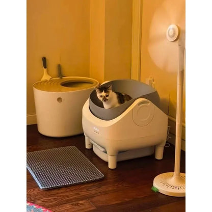 New Open Smart Cat Litter Box, Electric Cat Toilet, Oversized Automatic Shit Shoveling Machine, Automatic Cat Litter Box