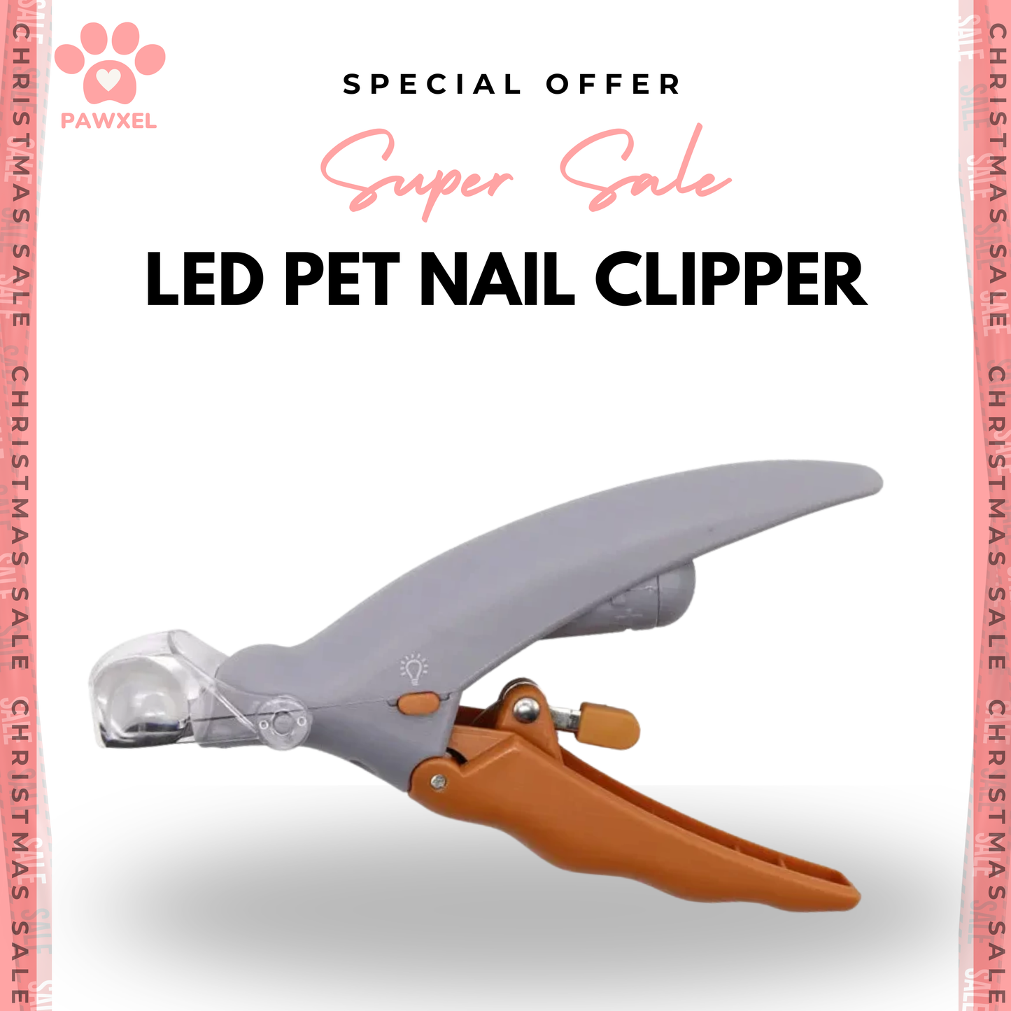 Professional Pet Nail Clipper With LED Light