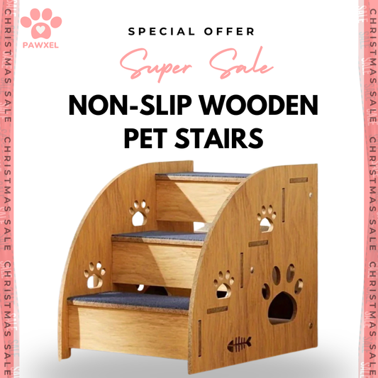 3-Tier/2-Tier Non-Slip  Wooden Dog Stairs