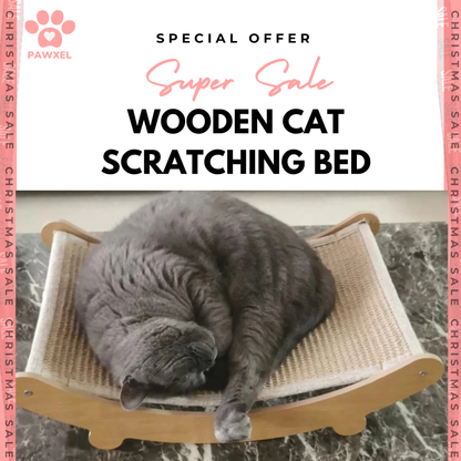 Wooden Cat Scratching Bed