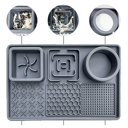 Silicone Pet Licking Mat for Dogs Cats Dog Slow Feeders Dogs Cats Slow Food Bowls with Suction Cup Yogurt Peanut Food Placemat